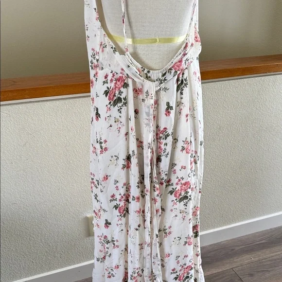 Reformation Cream Dress with Pink and Green Florals - Picture 9 of 14